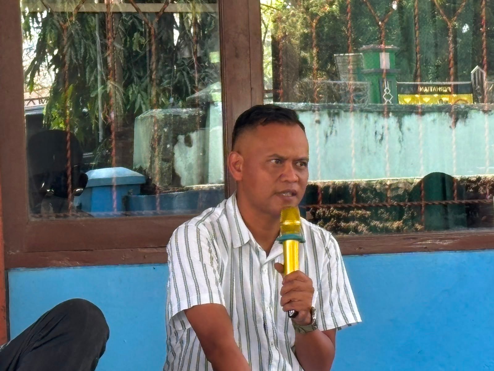 Tantan Sulthon Bukhawan saat safari sosialisasi calon Ketua PWI Jabar di Ciamis. (Sumber : PWI Ciamis)